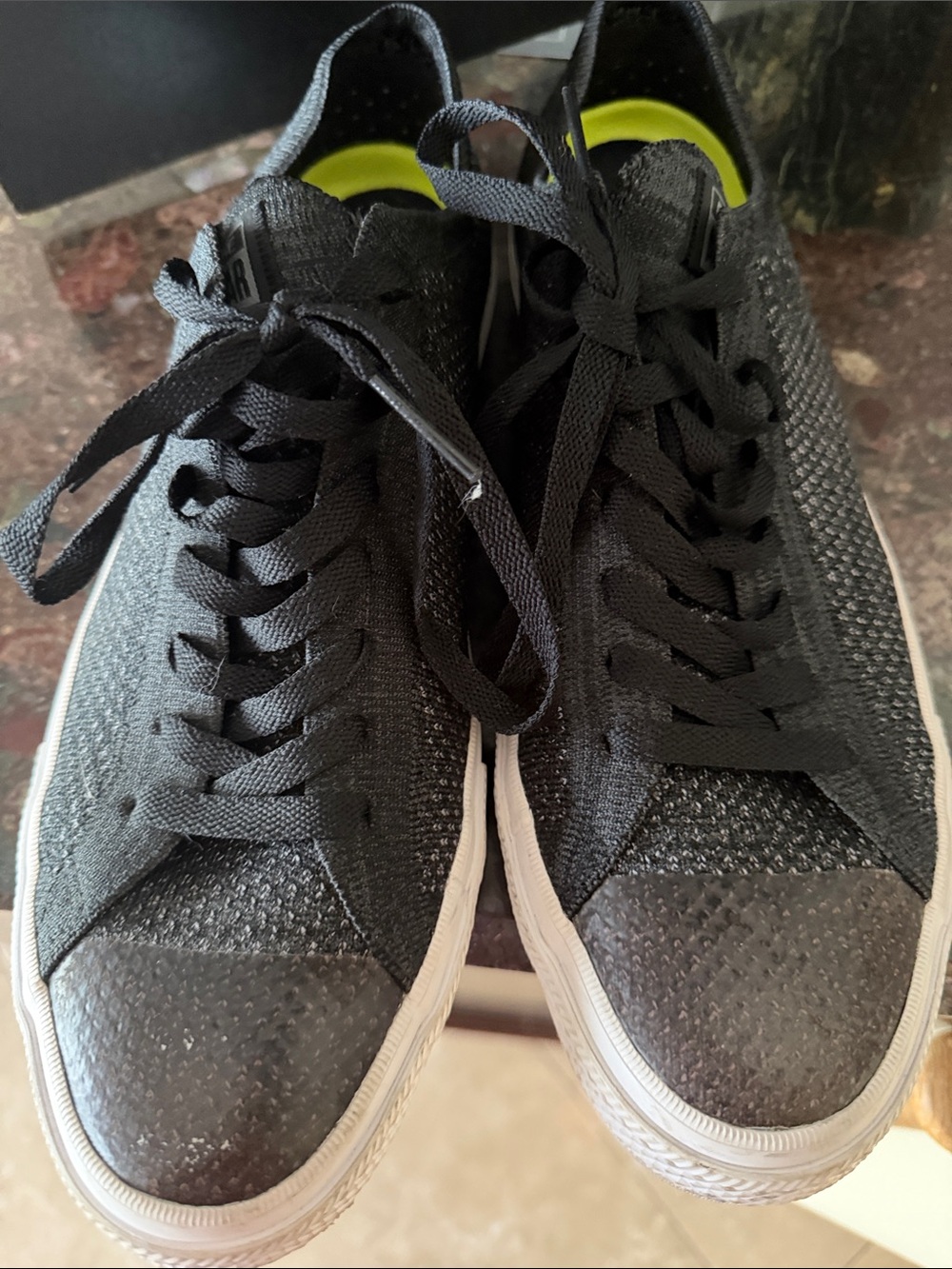 CONVERSE ALL STAR Black Knit Men's  low top Sneakers -
